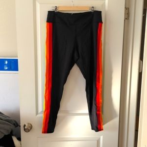 Rainbow Side Stripe New York & Company Leggings XL